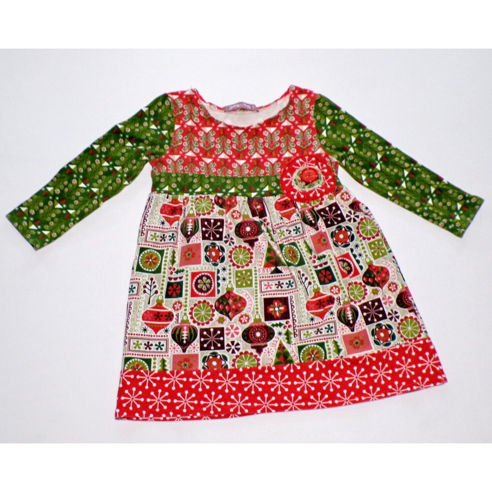 Jelly the Pug Boutique Long Sleeve Holiday Dress - Size 5